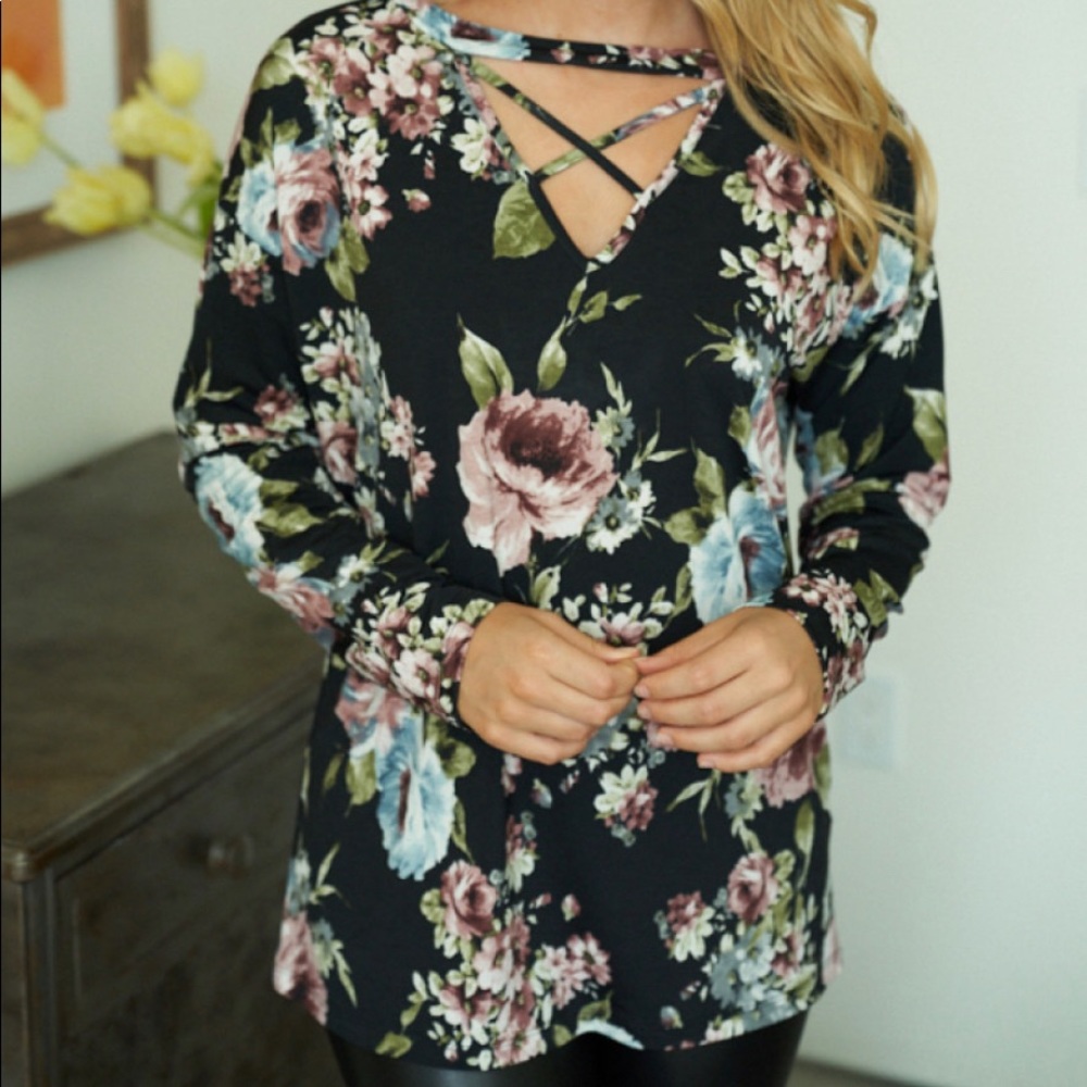 🎀 Host Pick 🎀 V Neck Long Sleeve Floral Top